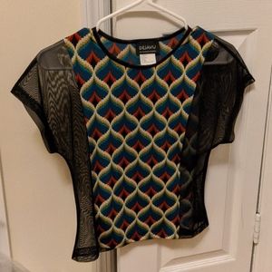 Patterned Modern Crop Top